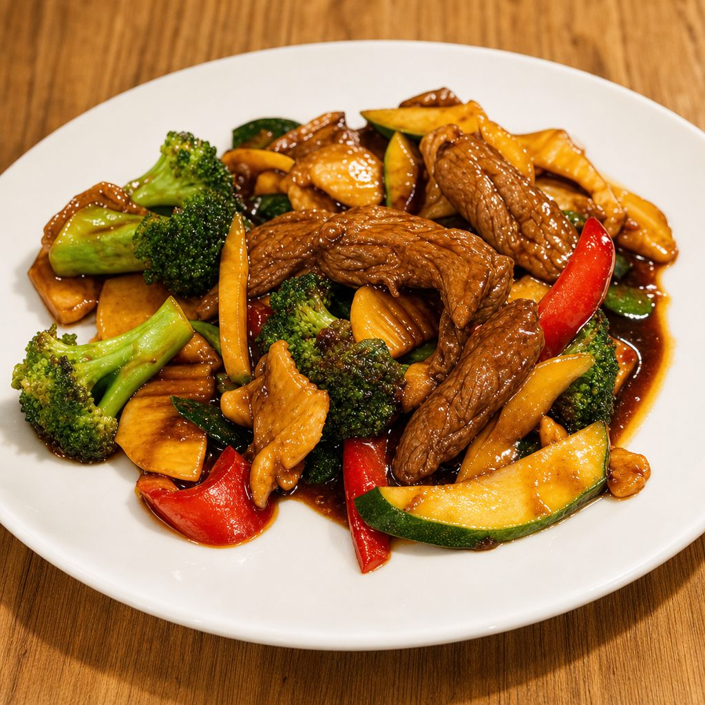 Chicken and Beef Hunan Style.