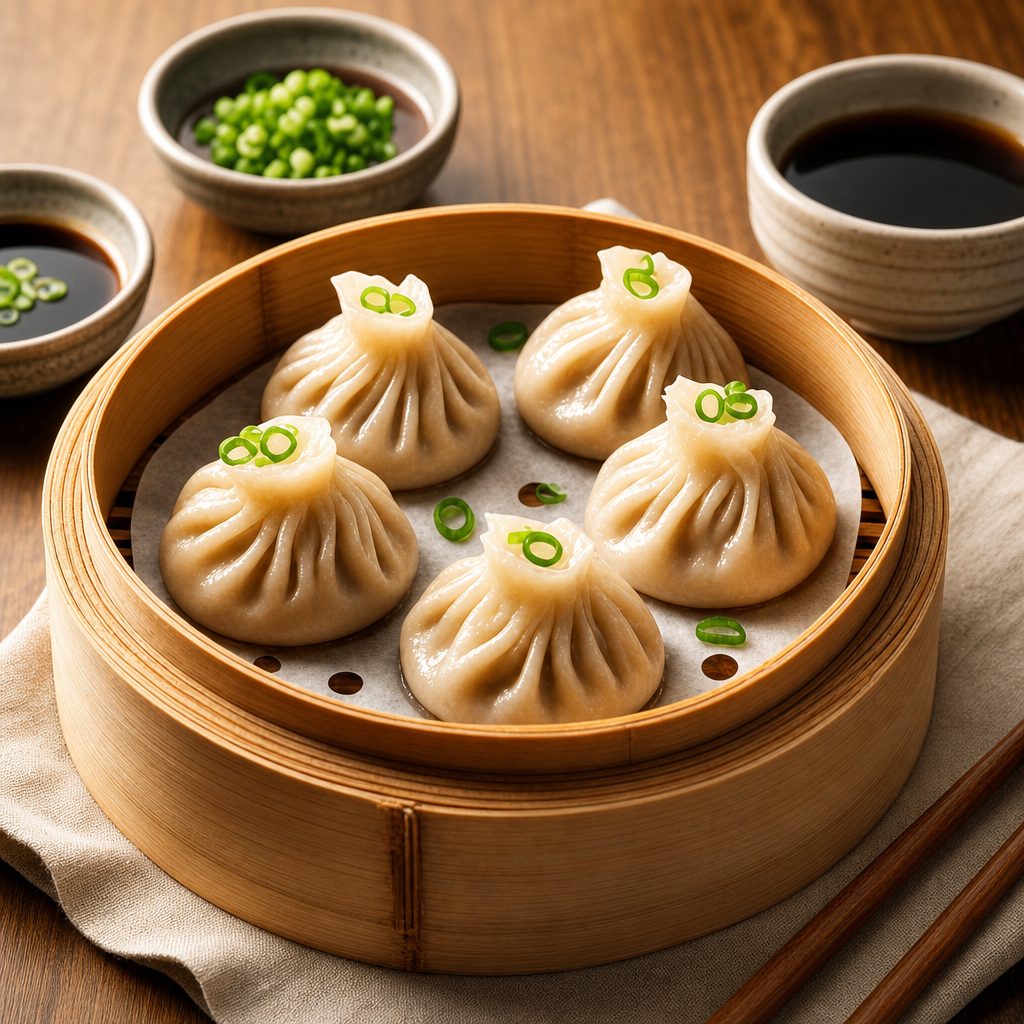 Steamed Pork Soup Dumplings.
